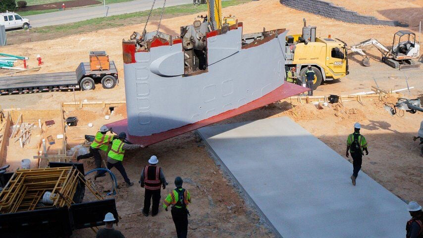 USS Buffalo sail installed at Danville training&nbsp;campus